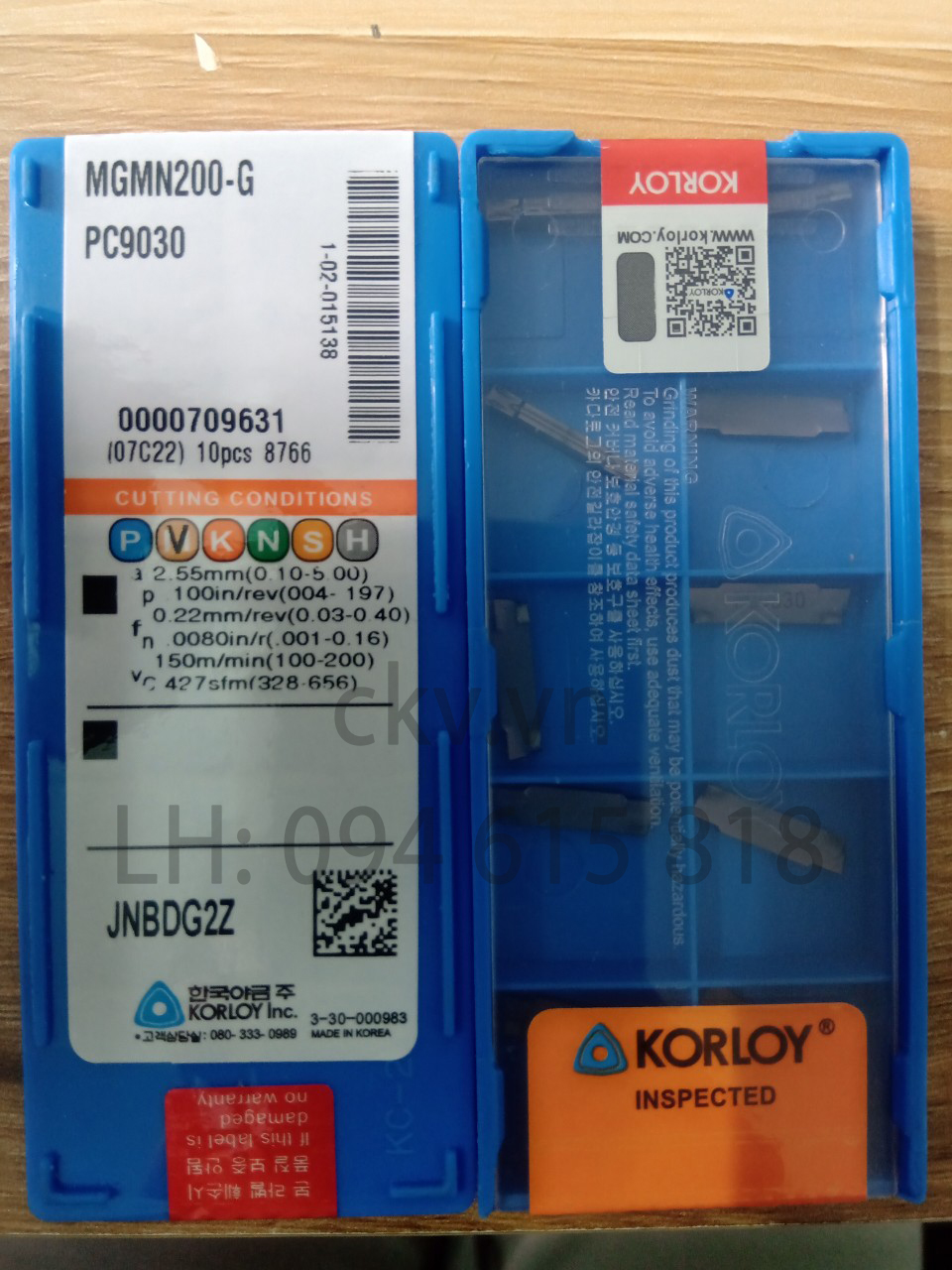 chíp tiện cắt Korloy MGMN200-G