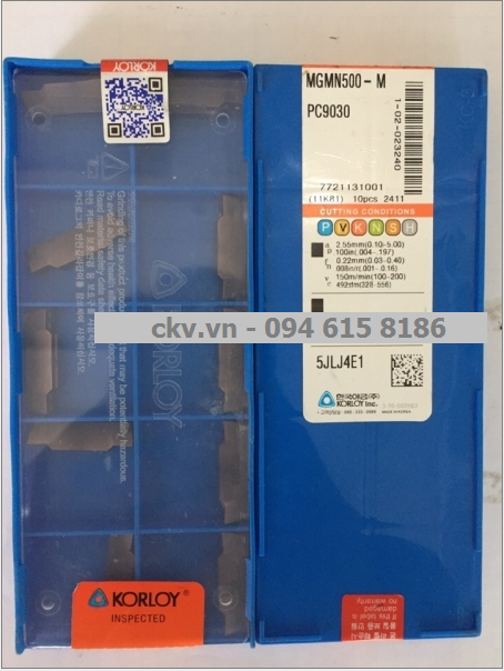 Chíp tiện cắt Korloy MGMN500-PC9030