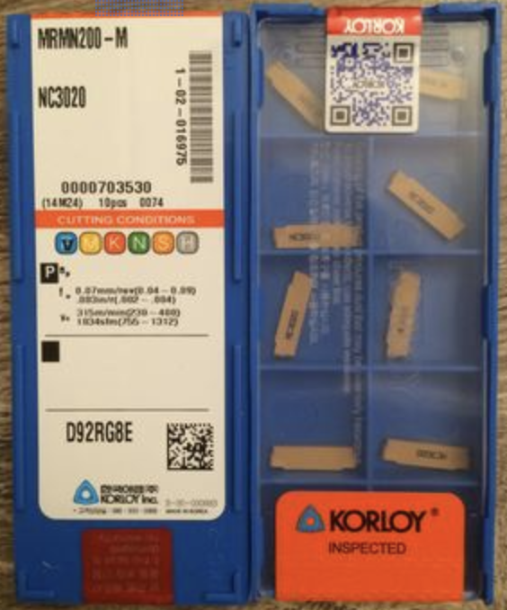 Chíp tiện cắt Korloy MRMN200-NC3020