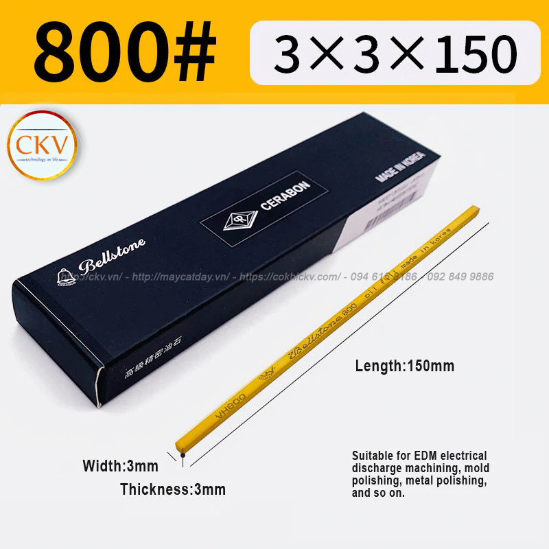 Đá mài dầu BellStone 3 x 3 x 800 VH150 #800