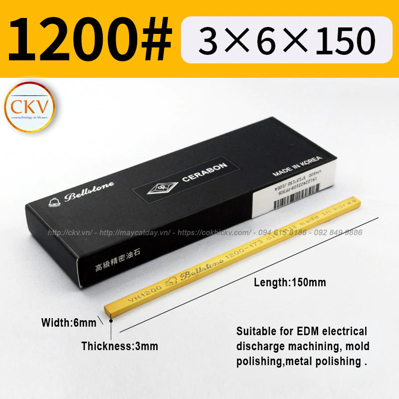 Đá mài dầu BellStone 3 x 6 x 150 VH1200 #1200
