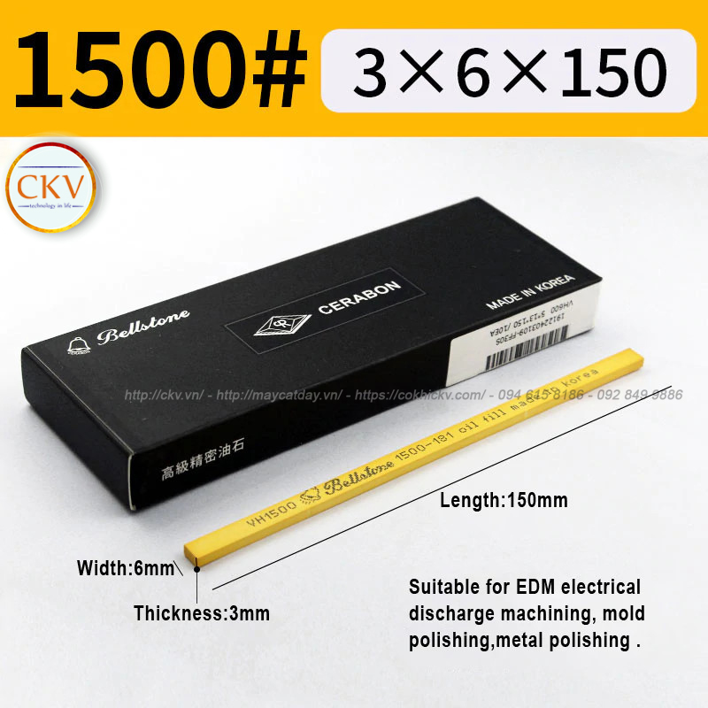 Đá mài dầu BellStone 3 x 6 x 150 VH1500 #1500