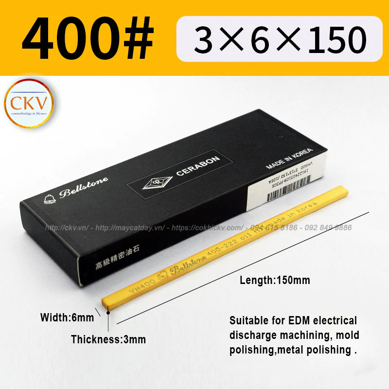 Đá mài dầu BellStone 3 x 6 x 150 VH400 #400