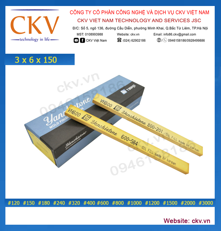 Đá mài dầu Yanzhi Stone 3x6x150 (BellStone)