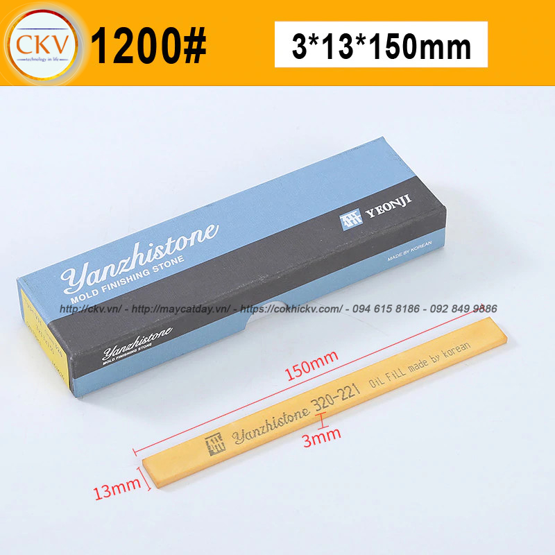 Đá mài dầu Yanzhi Stone 3x13x150 VH1200 #1200