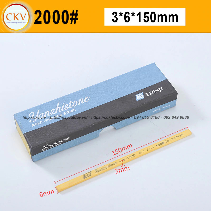 Đá mài dầu Yanzhi Stone 3 x 6 x 150 VH2000 #2000