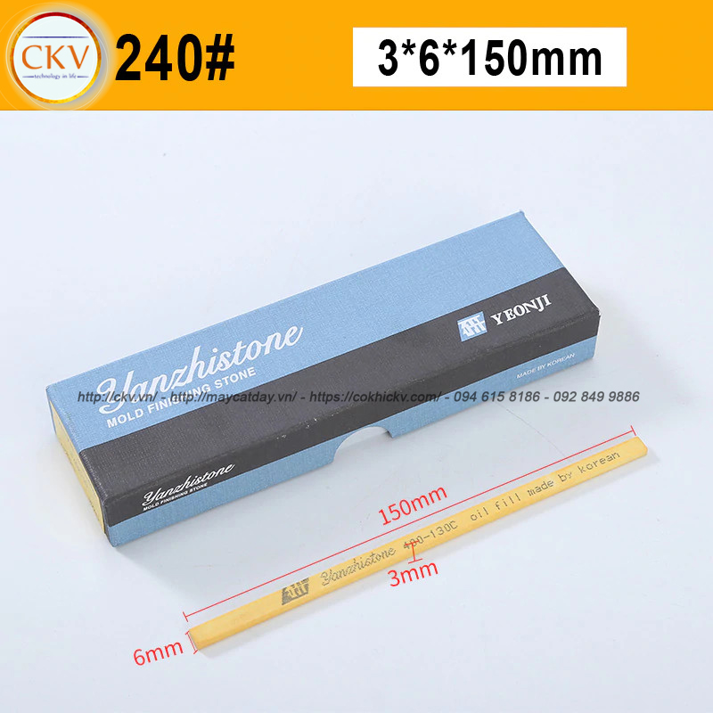 Đá mài dầu Yanzhi Stone 3 x 6 x 150 VH240 #240
