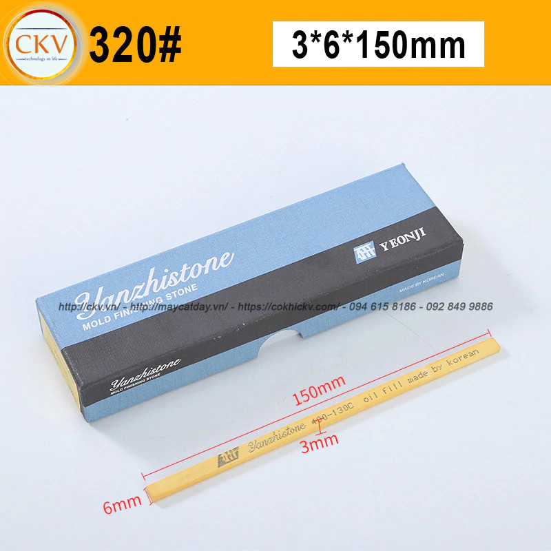 Đá mài dầu Yanzhi Stone 3 x 6 x 150 VH320 #320