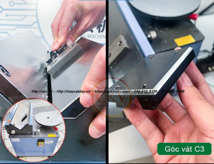 Vát góc C3 sản phẩm nhỏ trên máy vát mép kết hợp CKV-900D