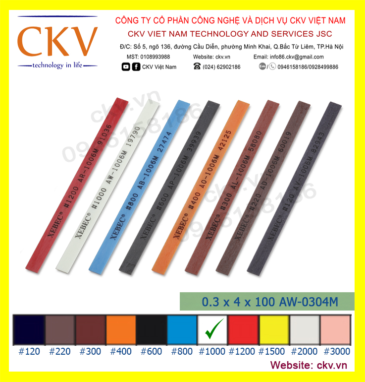 Đá mài Xebec 0.3 x 4 x 100 AW-0304M