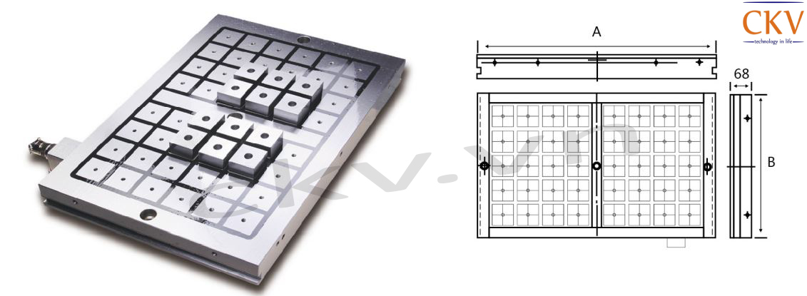 Bàn từ điện EP50 - Bàn từ máy phay EP50 series