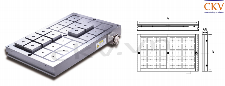 Bàn từ điện EP75 - Bàn từ máy phay EP75 series