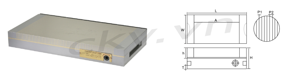 Bàn từ cơ máy mài 200x100x48 PMC S Series
