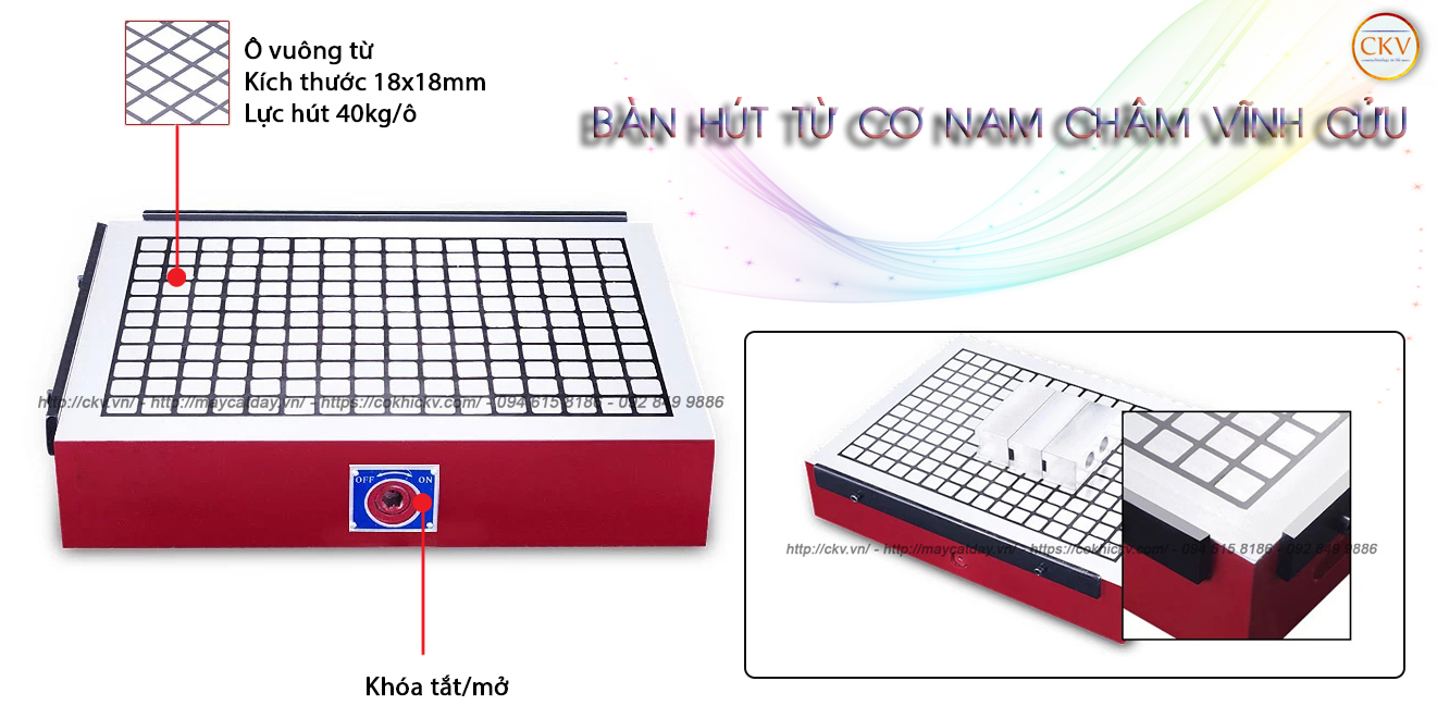 Bàn từ cơ máy phay nam châm vĩnh cửu đài loan