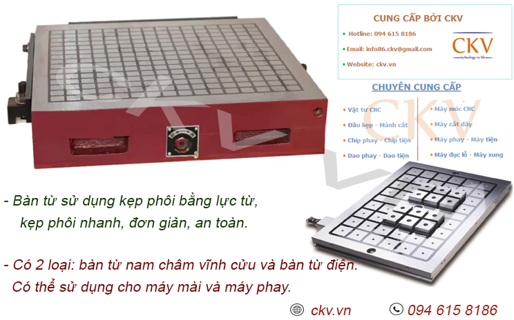 Bàn từ máy phay