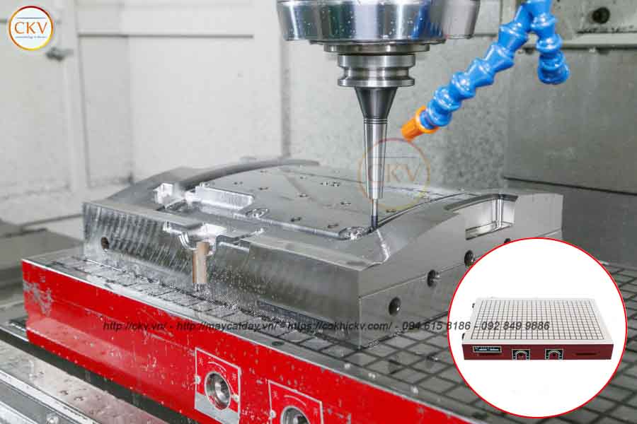 Bàn từ cơ máy phay hỗ trợ gia công trên 5 mặt chi tiết