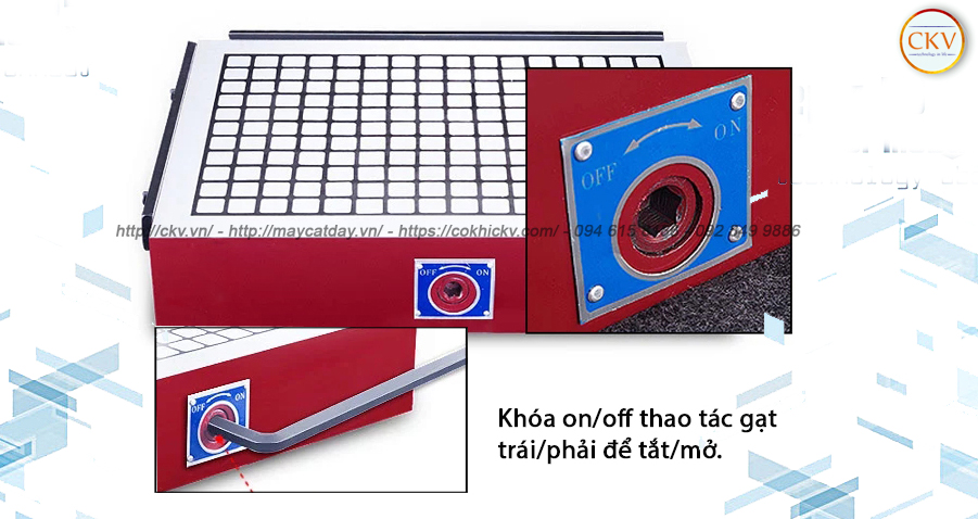 Bàn từ cơ máy phay gạt lục năng hút nhả