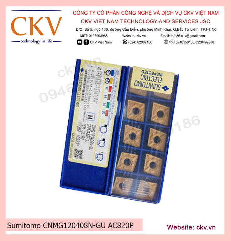 Sumitomo CNMG120408N-GU AC820P