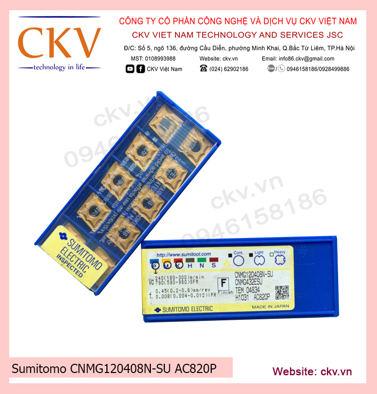 Sumitomo CNMG120408N-SU AC820P