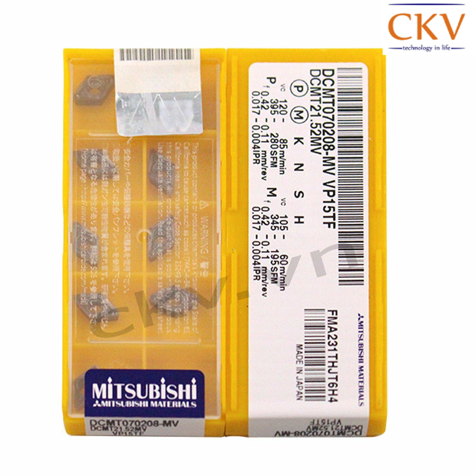 Chíp tiện Mitsu DCMT070208-MV VP15TF