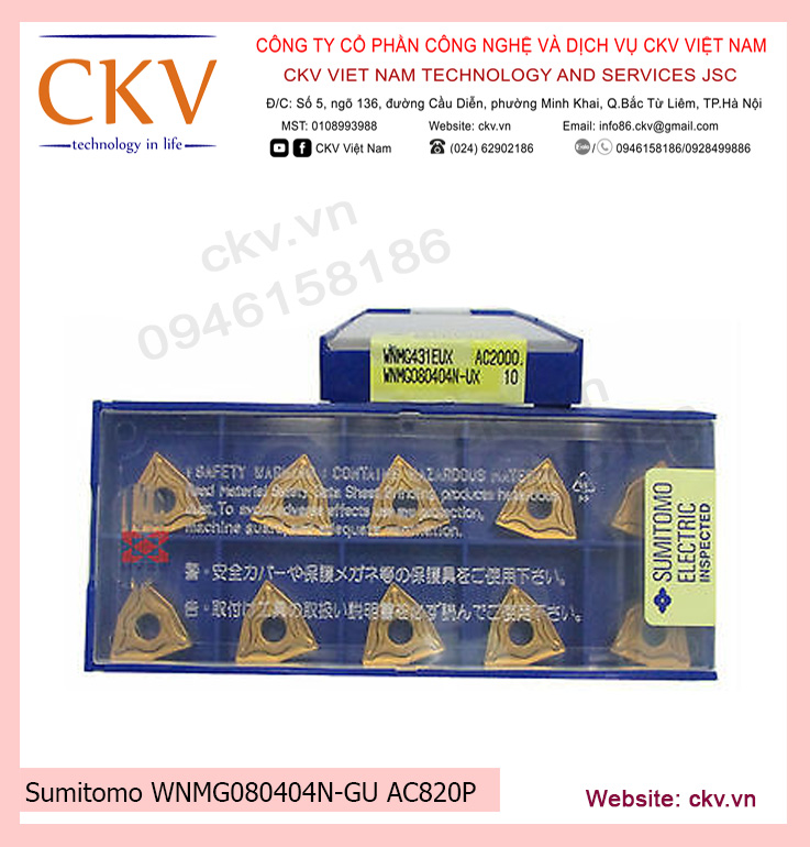 Sumitomo WNMG080404N-GU AC820P