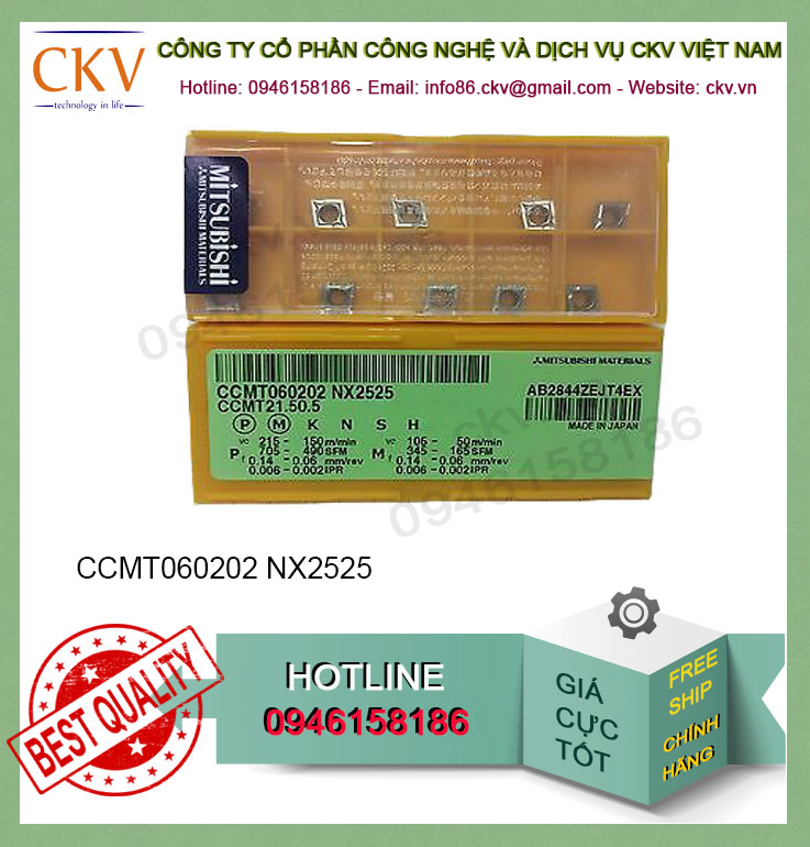 Chíp tiện Mitsu CCMT060202 NX2525