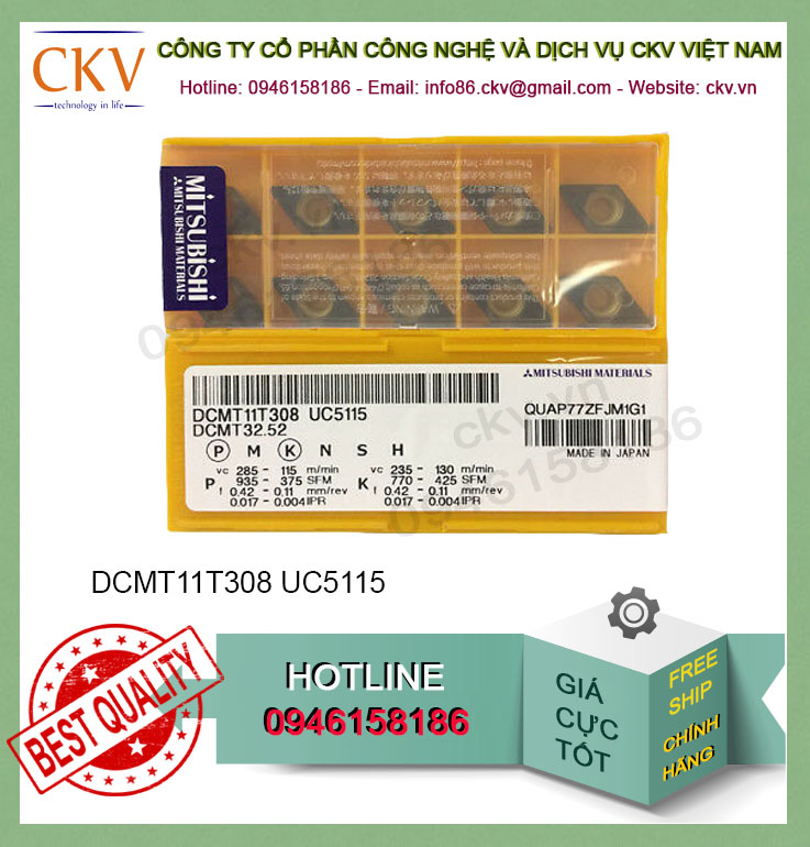 Chíp tiện Mitsu DCMT11T308 UC5115