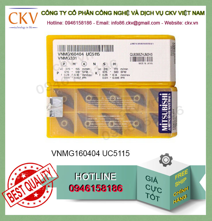 Chíp tiện Mitsubishi VNMG160404 UC5115