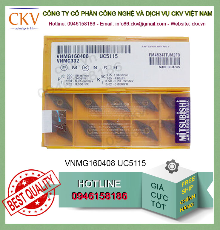 Chíp tiện Mitsubishi VNMG160408 UC5115