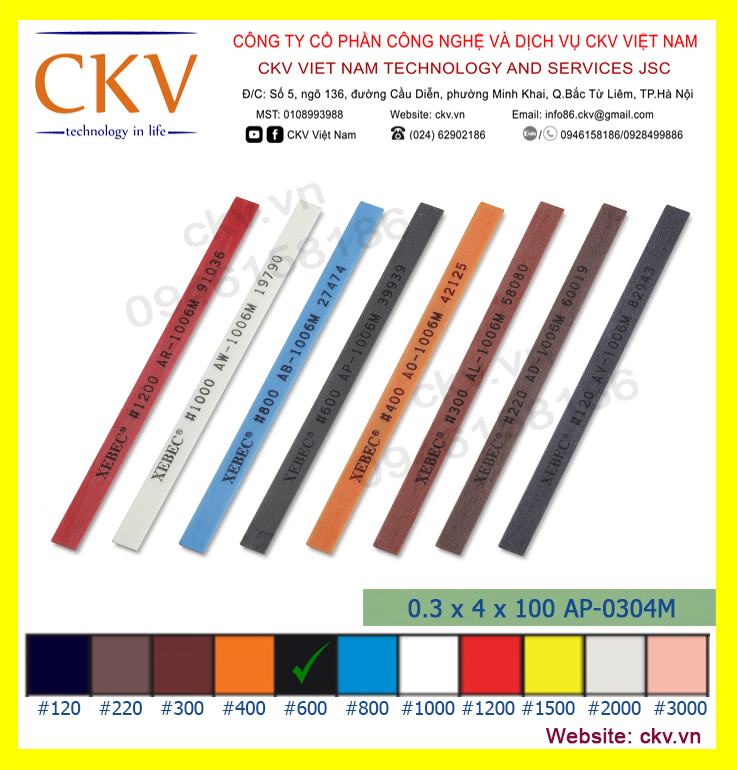 Đá mài Xebec 0.3 x 4 x 100 AP-0304M