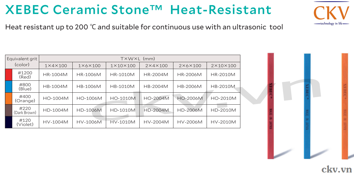 Đá mài Xebec chịu nhiệt 200°C